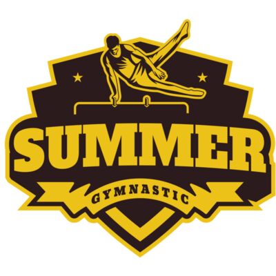 Summer Gymnastic logo template Miniatura